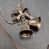 Vintage Silver Necklace and Bells Pendant.