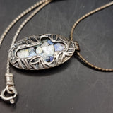 Vintage Roman Glass Cross Pendant Souvenir from the Holy Land
