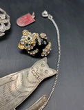 Collection Joblot Costume Jewellery Enamel Marcasite Brooches Pendant Animals