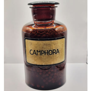 Vintage Antique Large green Camphora chemist's jar
