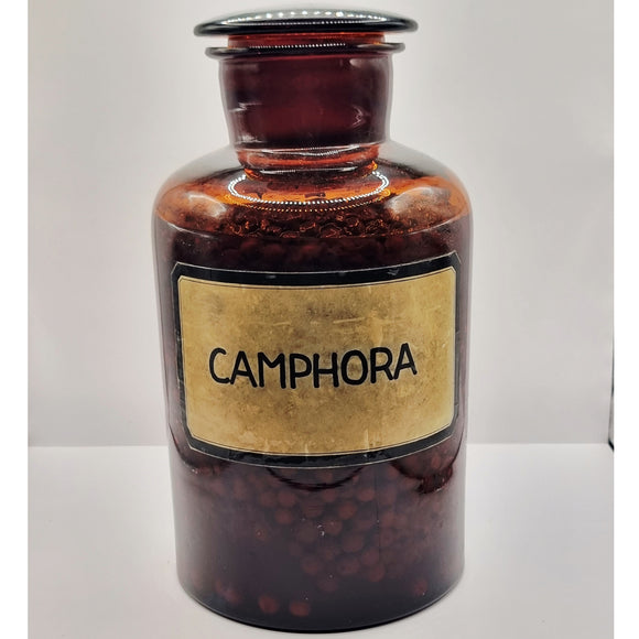 Vintage Antique Large green Camphora chemist's jar