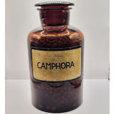 Vintage Antique Large green Camphora chemist's jar