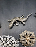 Collection Joblot Costume Jewellery Enamel Marcasite Brooches Pendant Animals