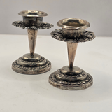 Antique Pair of Silver Candle Sticks