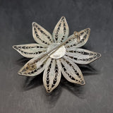 Vintage Collection of Four Silver Floral/ Flower Brooches