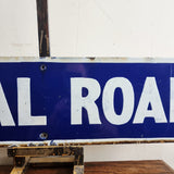 Original Early 20th Century Antique Enamel Road Sign. Royal Road.