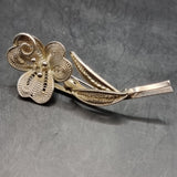 Vintage Collection of Four Silver Floral/ Flower Brooches