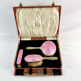 1928 William Neale & Son Ltd Silver Gilt and Enamel Art Deco Dressing Table Set