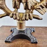 Rare Antique American Clymer Cast Iron Eagle Printing Press Counterweight