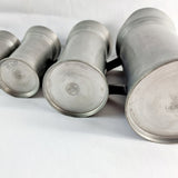 Set of 7 Etain 90 Pewter Measures From A Litre to A Centilitre.