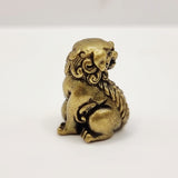 Collection of Bronze Antique Eastern Diety Buddhas Dorje Vajra and Dog of Foo