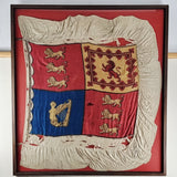 Rare 1837 Antique Royal Standard Silk Flag.