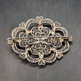 Vintage Collection of Four Silver Floral/ Flower Brooches