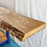 3.6 metres Long Waney Edged Oak Counter or Bar top. Stunning.
