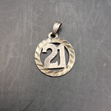 Seven Vintage Silver Pendants, Crosses, Scorpion, 21 and Prayer Hands