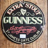 Vintage style enamel Guinness beer enamel wall plaque