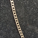 Vintage Silver Squared Curb Link Necklace 46cm 18 inches