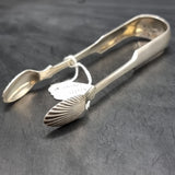 Antique 1824 Glasgow Silver Sugar Tongs Shell Pattern