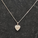 Vintage Silver Love Heart Locket on Silver Chain