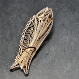 Four Vintage Silver and White Metal Wire Brooches