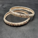 Pair of Vintage Silver and Enamel Eastern Bangles
