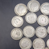 Collection of Pre 47 silver coins. Half Crowns, Shillings, Florin and Six Pence Coins