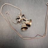 Vintage Silver Necklace and Bells Pendant.