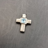 Seven Vintage Silver Pendants, Crosses, Scorpion, 21 and Prayer Hands