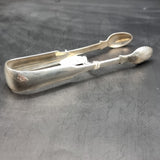 Antique 1824 Glasgow Silver Sugar Tongs Shell Pattern