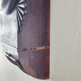 Antique Mahogany Single Fusee Brass Inlaid Wall Clock by John J. Mills