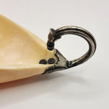 Antique Rare Continental Large Mussel Feeder with Silver Handle