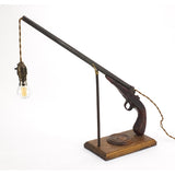 Long Hexagon Barrelled Pistol Converted to a Lamp