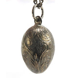 Edwardian Silver Egg Pendent