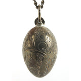 Edwardian Silver Egg Pendent