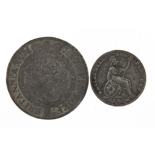 Two antique english coins