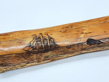 Scrimshaw Fossilised Marine Ivory Walrus Tusk - Attrells