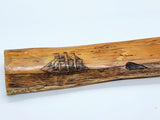 Scrimshaw Fossilised Marine Ivory Walrus Tusk - Attrells