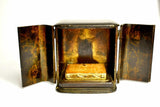 Travelers 19th Century Japanese Buddha/ deity in black lacquered case - Attrells
