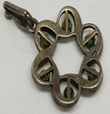 Edwardian silver citrine and paste pendant - Attrells