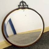 Large Edwardian Brass Frame Circular Mirror - Attrells