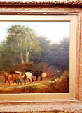 19th Century Oil On Canvas In Ornate Gilt Frame - Attrells
