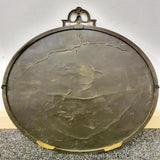 Large Edwardian Brass Frame Circular Mirror - Attrells