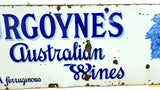 Rare Late Victorian Enamel Burgoyne's Australian Wine Sign Extremely Large - Attrells