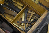 Fully Fitted 19th Century Shipwright / Carpenters Trunk Full with Tools - Attrells