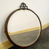 Large Edwardian Brass Frame Circular Mirror - Attrells