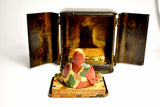 Travelers 19th Century Japanese Buddha/ deity in black lacquered case - Attrells