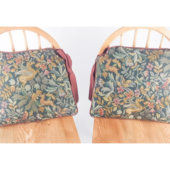 Pair of Embroidered Dinning Seat Cushions