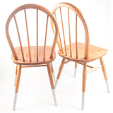 Pair of Ercol 2056 Windsor Chairs with Grey Legs