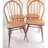 Pair of Ercol 2056 Windsor Chairs with Grey Legs