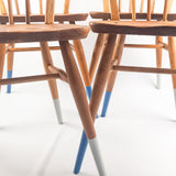 Pair of Ercol 2056 Windsor Chairs with Grey Legs